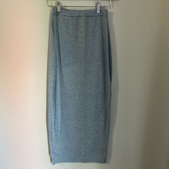 PLT GREY MIDI SKIRT - Picture 2 of 6